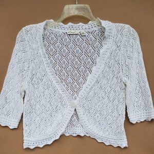 White Lace Short Sweater